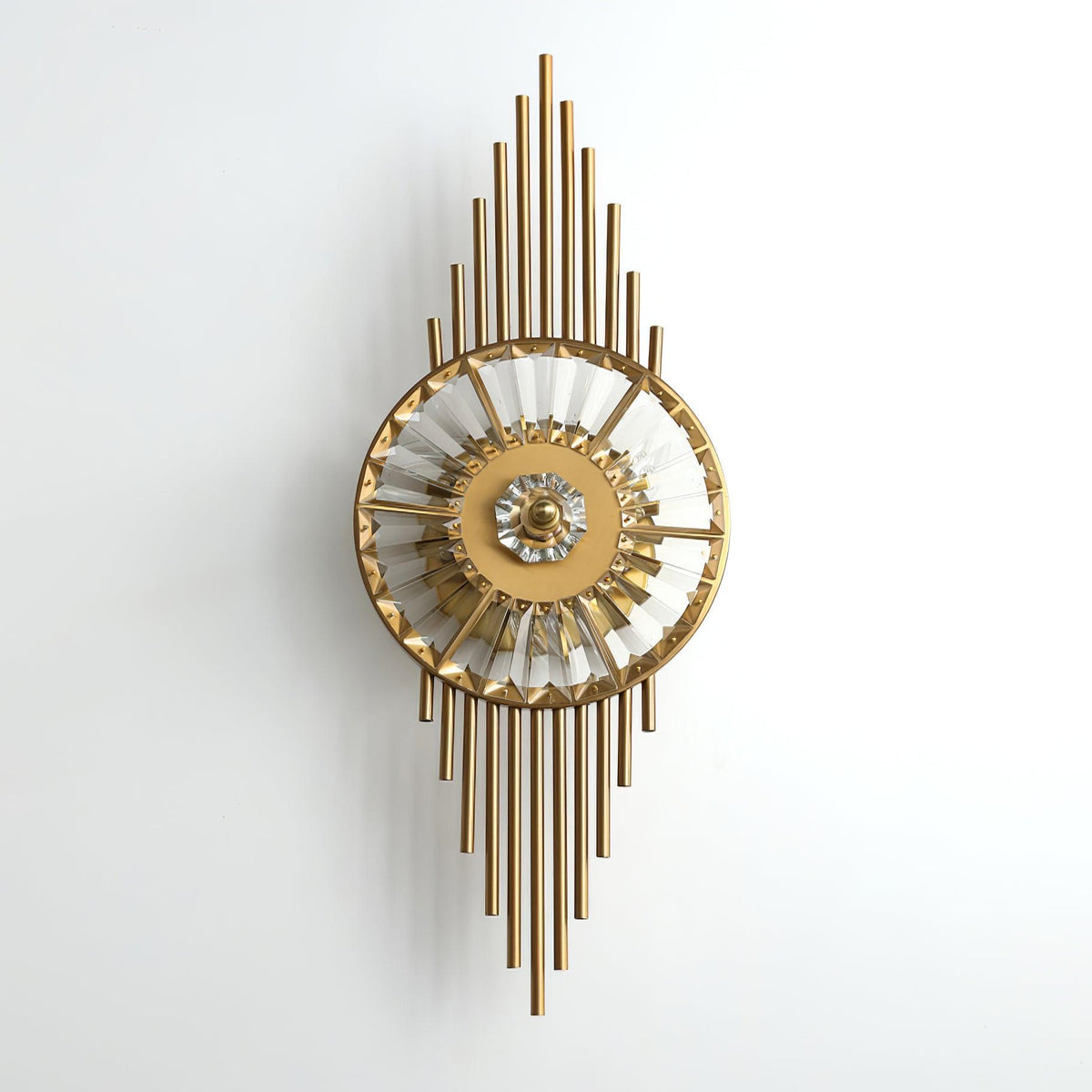 Cilirel aplique de pared de lujo con cristal dorado
