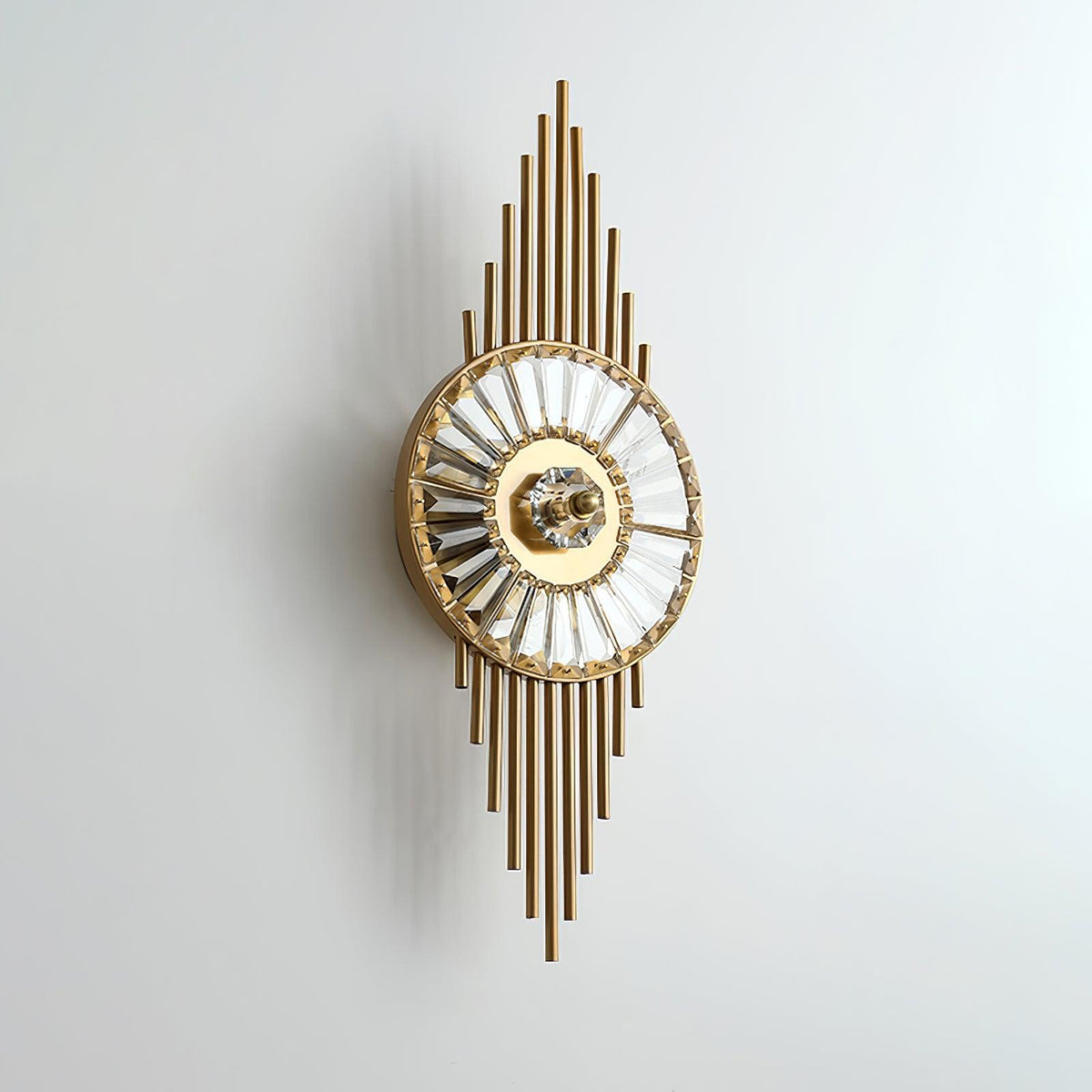Cilirel aplique de pared de lujo con cristal dorado