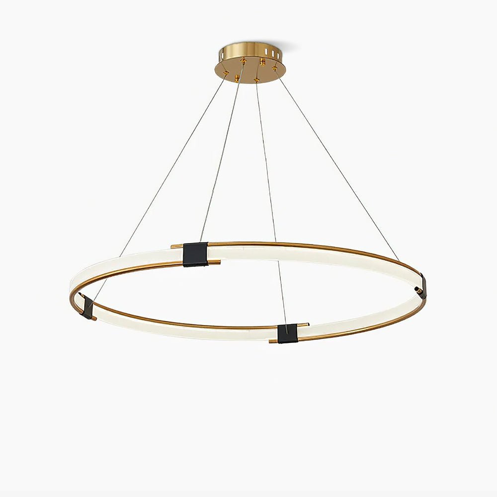 Lavi lámpara de araña dorada Ring LED Halo moderna