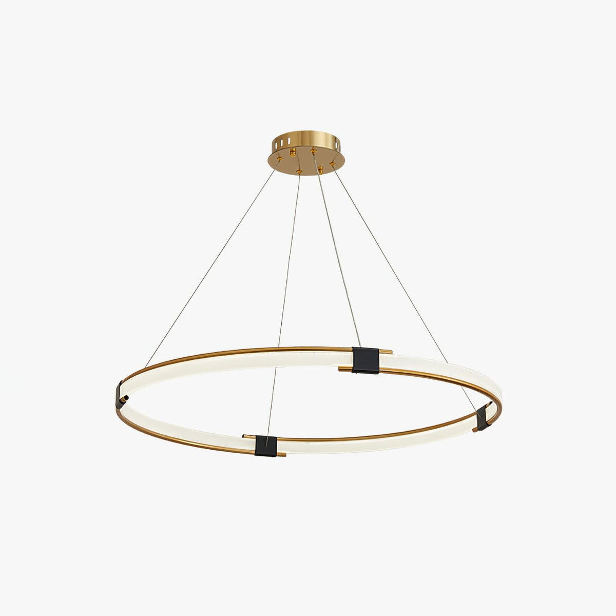 Lavi lámpara de araña dorada Ring LED Halo moderna