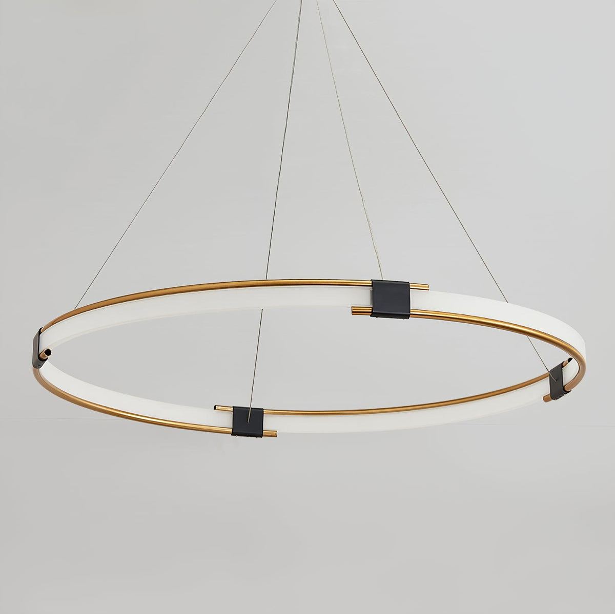 Lavi lámpara de araña dorada Ring LED Halo moderna