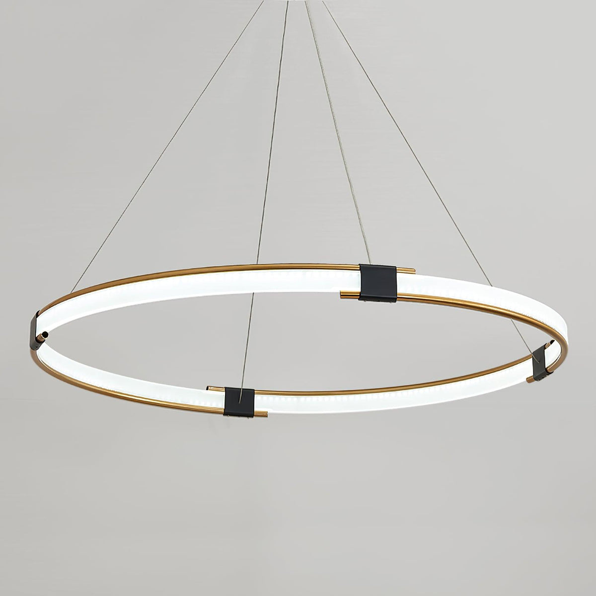 Lavi lámpara de araña dorada Ring LED Halo moderna