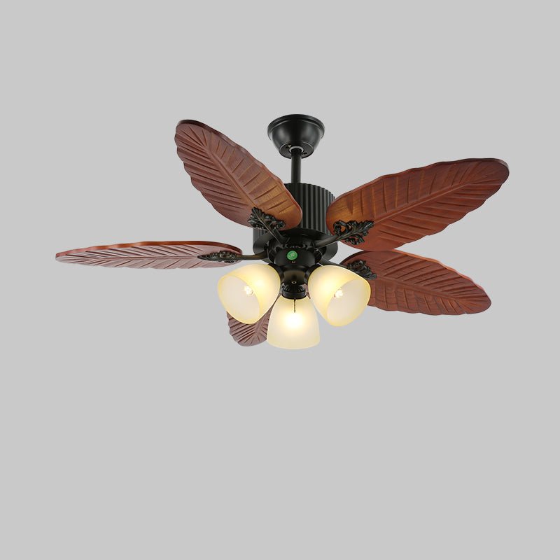 Palmor ventilador de techo con luz Palmoré de hojas de madera