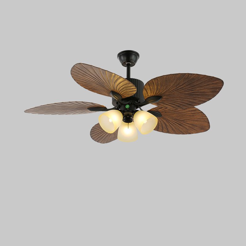 Virel ventilador de techo con luz de madera tropical