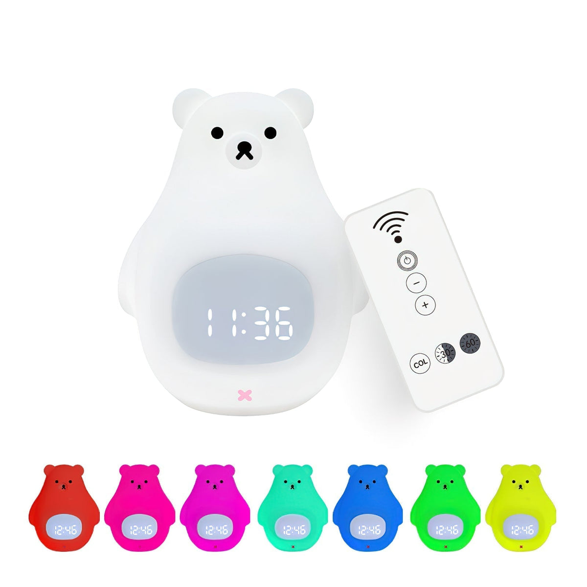 Bomi Reloj despertador de luz nocturna (con batería integrada)