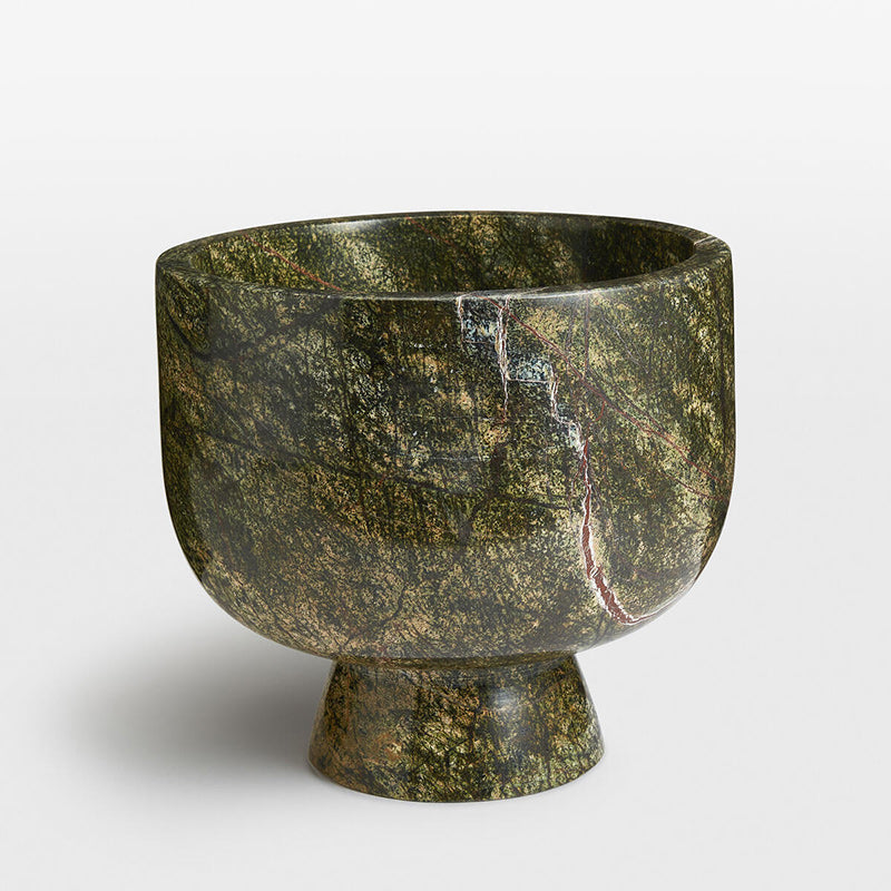 Flima elegante de mármol verde escultórico decorativo para interior