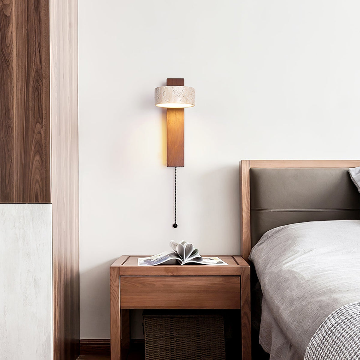 Tavalina aplique de pared Cylinder-Stack travertino
