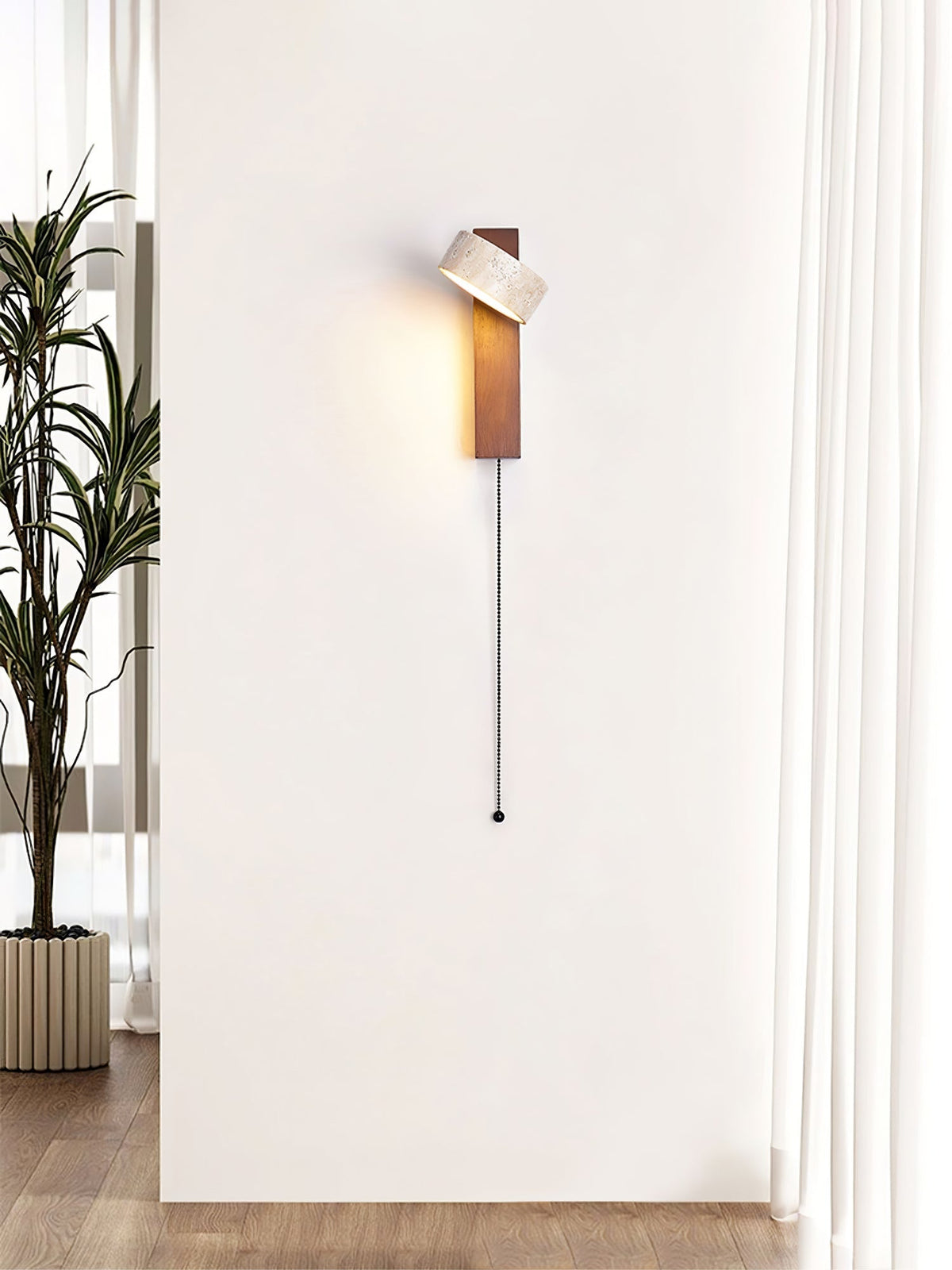 Tavalina aplique de pared Cylinder-Stack travertino