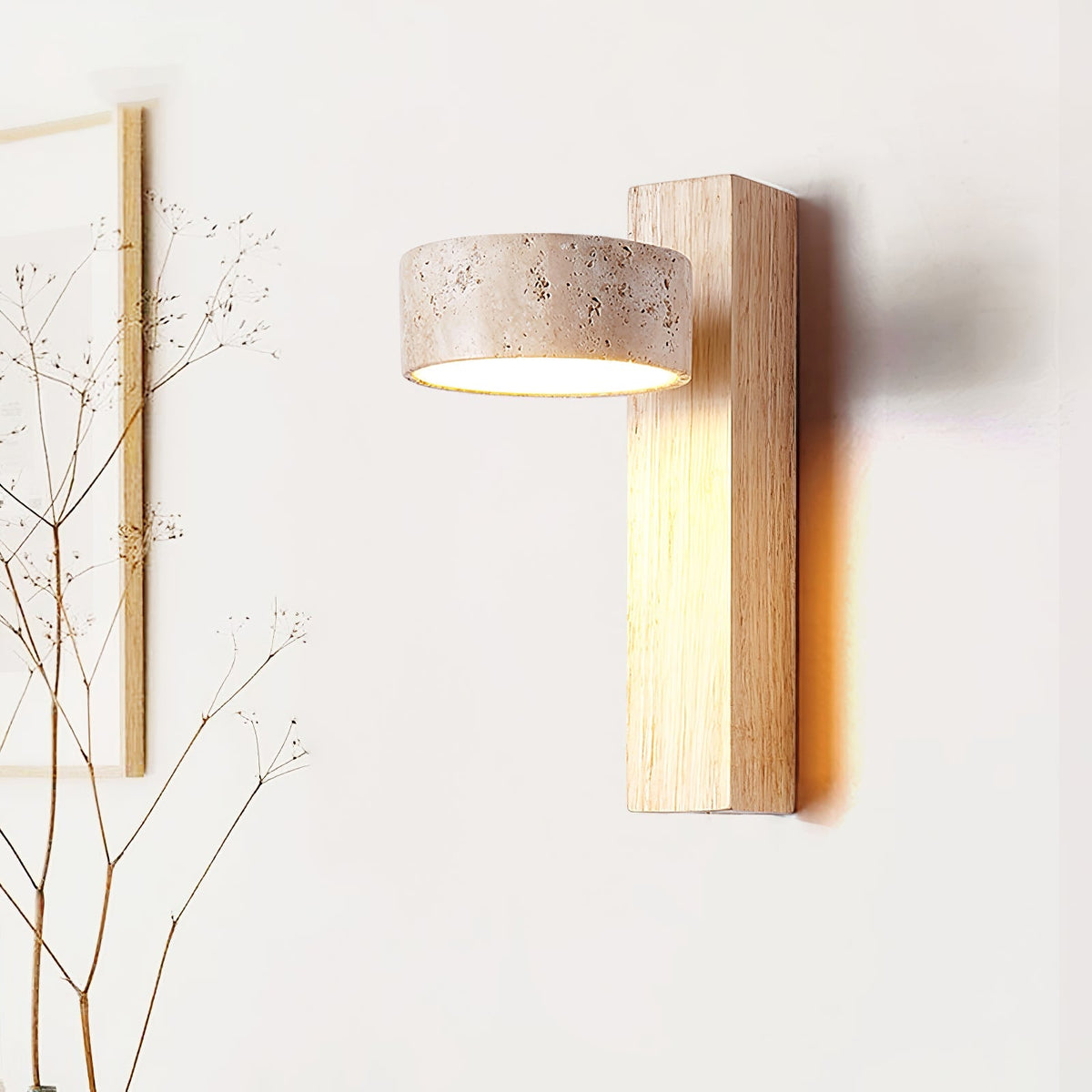 Tavalina aplique de pared Cylinder-Stack travertino