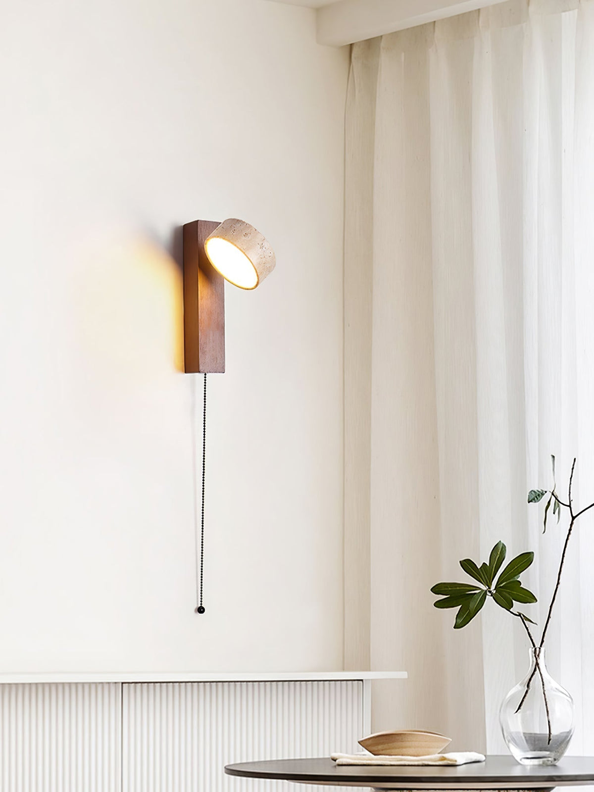 Tavalina aplique de pared Cylinder-Stack travertino