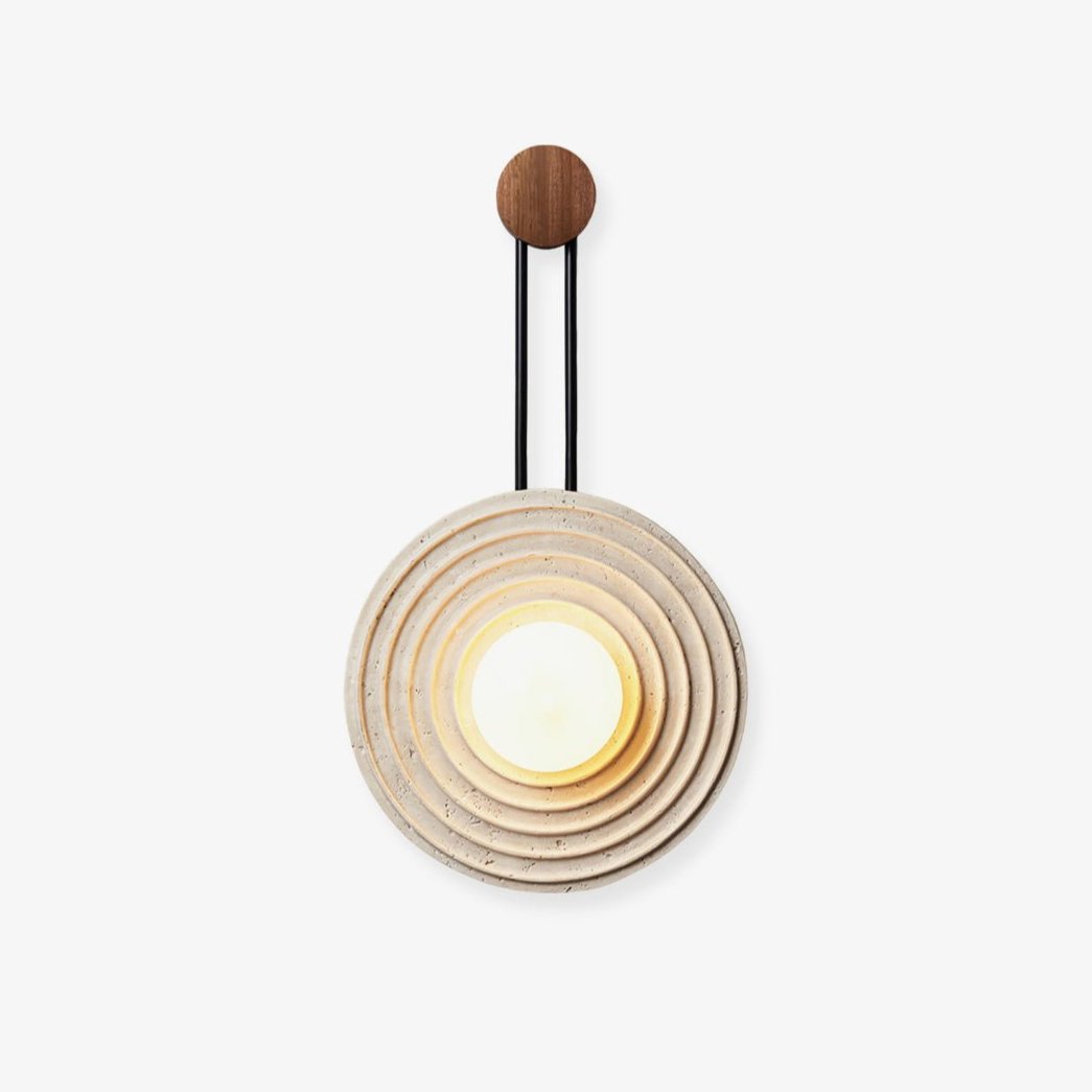 Isoror aplique de pared con anillo en espiral de travertino