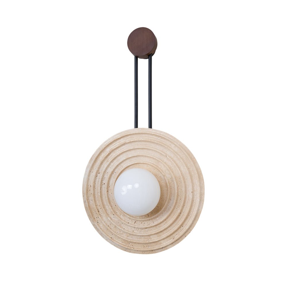 Isoror aplique de pared con anillo en espiral de travertino