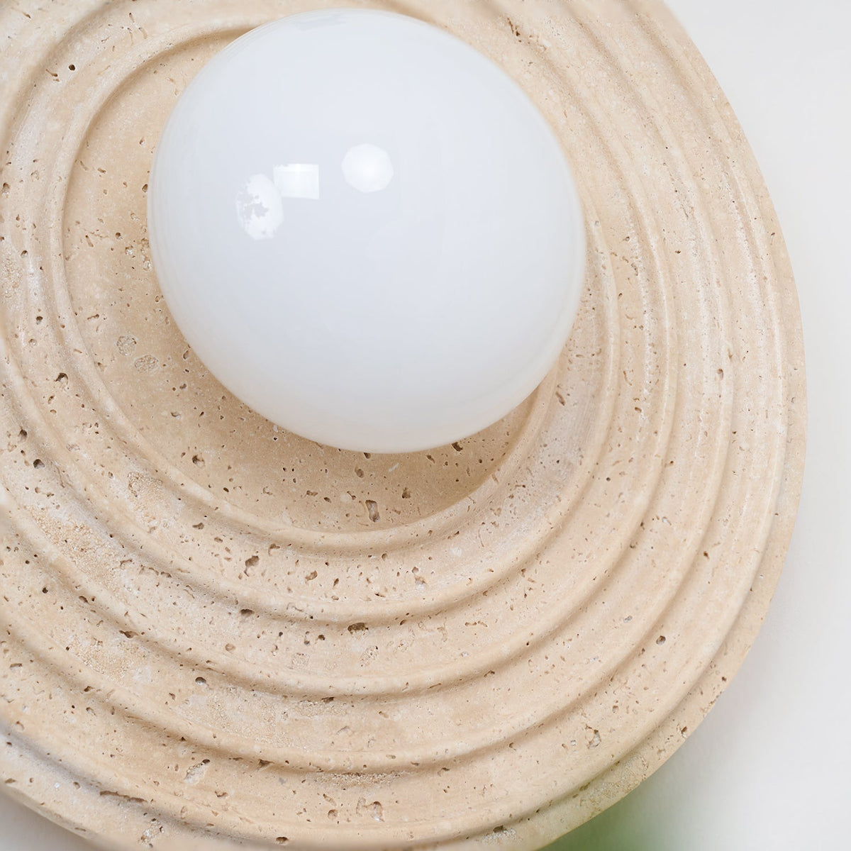 Isoror aplique de pared con anillo en espiral de travertino