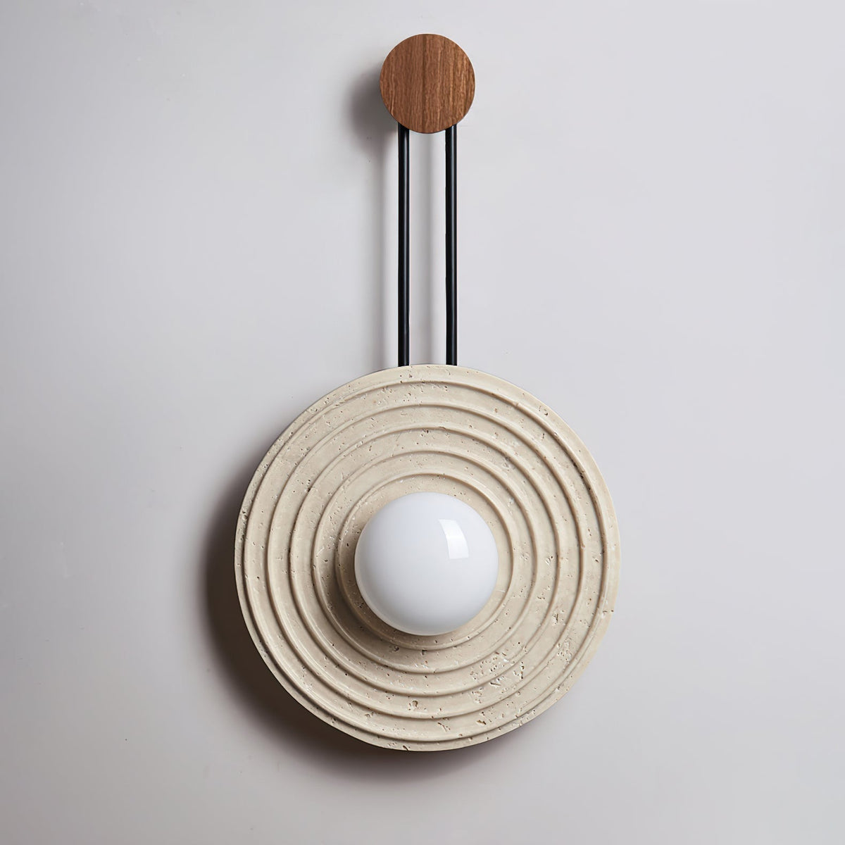Isoror aplique de pared con anillo en espiral de travertino