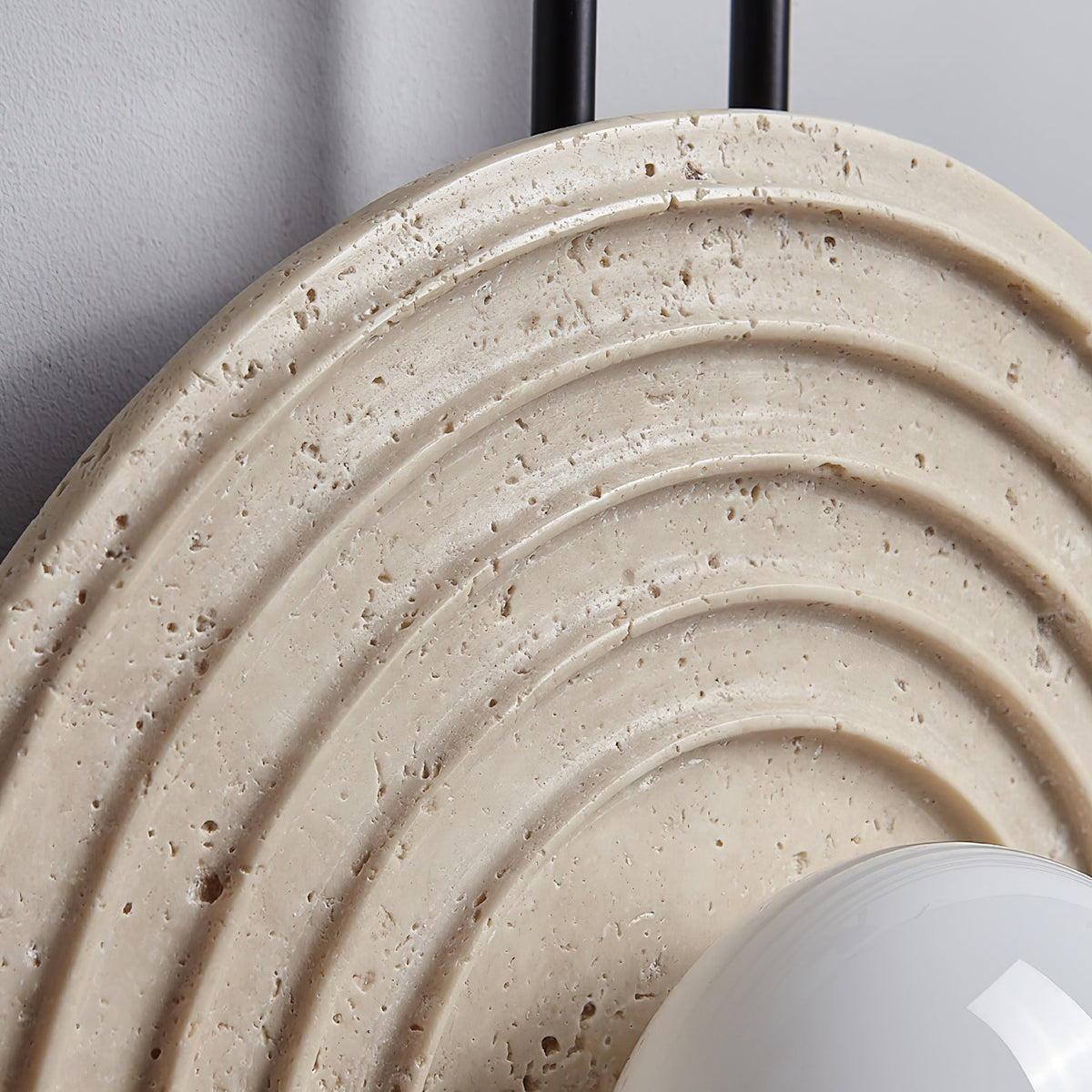 Isoror aplique de pared con anillo en espiral de travertino