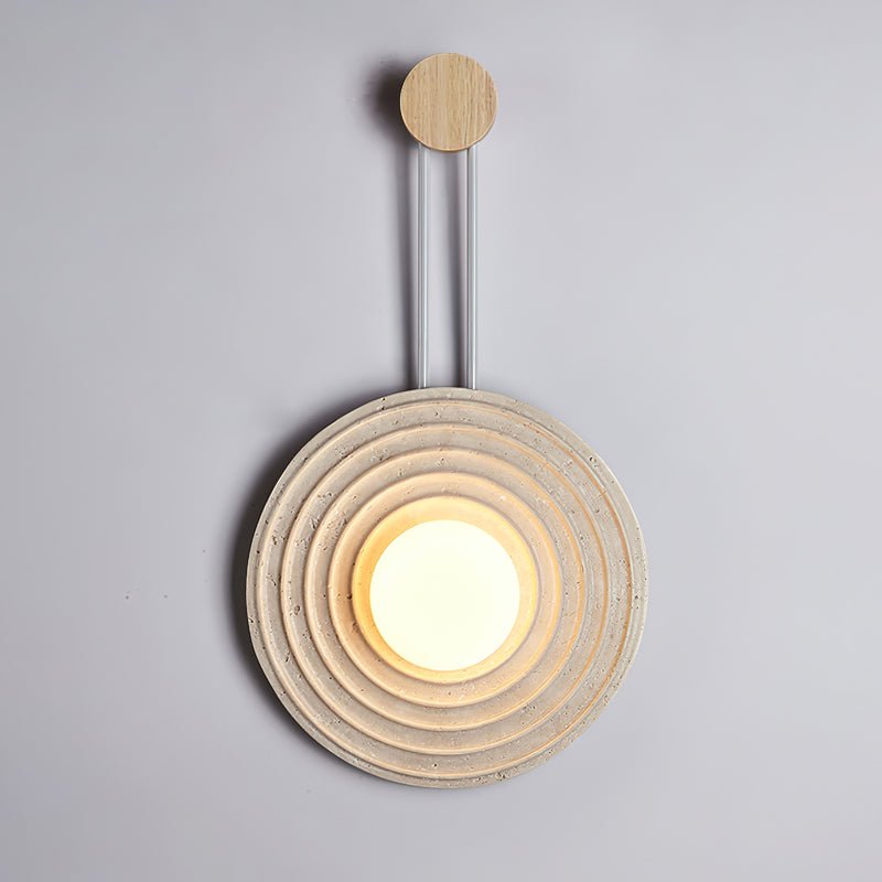 Isoror aplique de pared con anillo en espiral de travertino