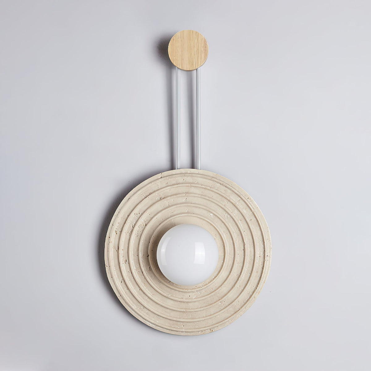 Isoror aplique de pared con anillo en espiral de travertino