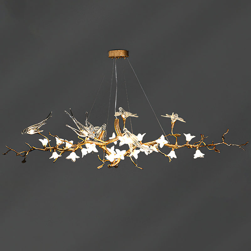 Elmscombe Lámpara de araña floral con aves
