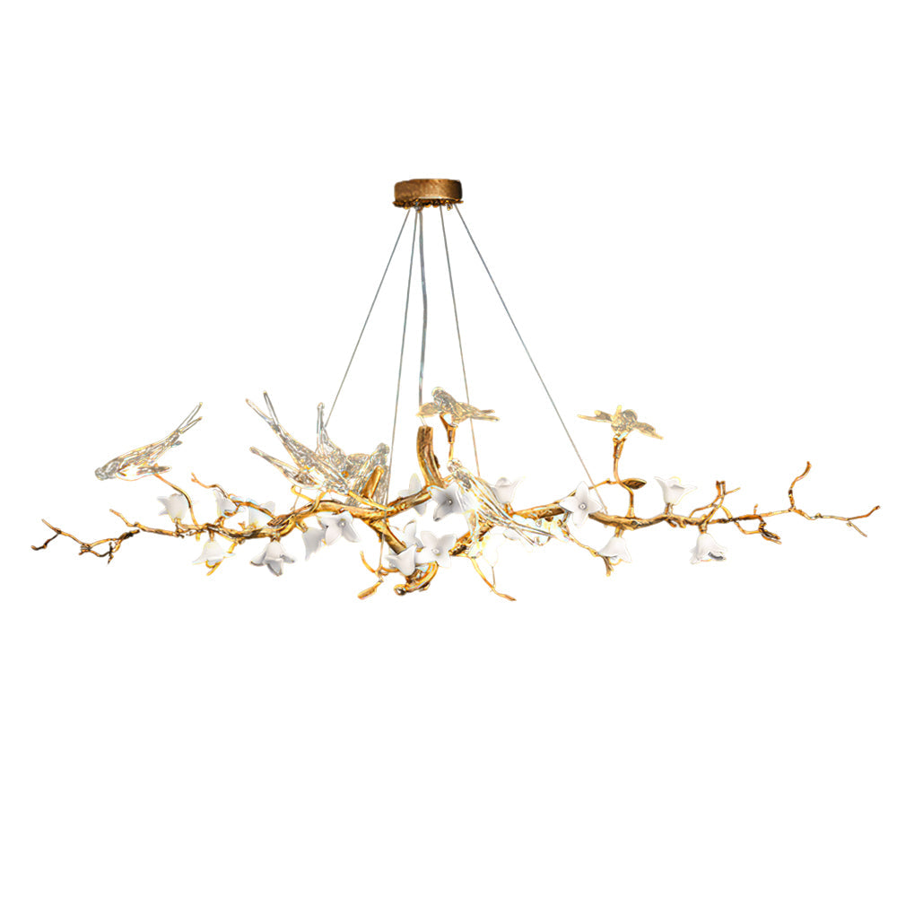 Elmscombe Lámpara de araña floral con aves