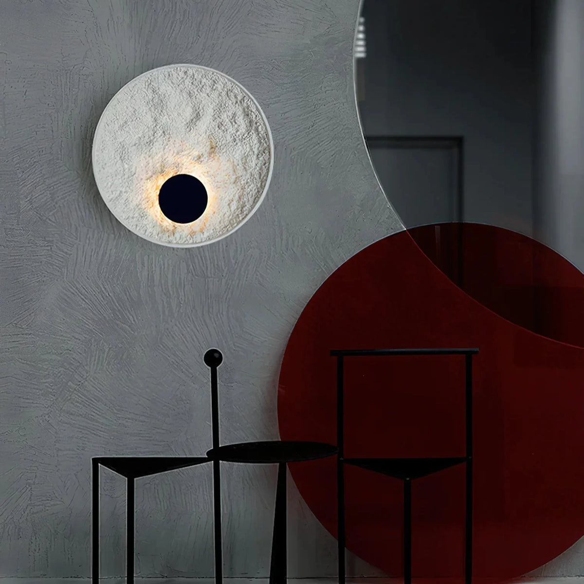 Byers Wall Lamp  Round Resin