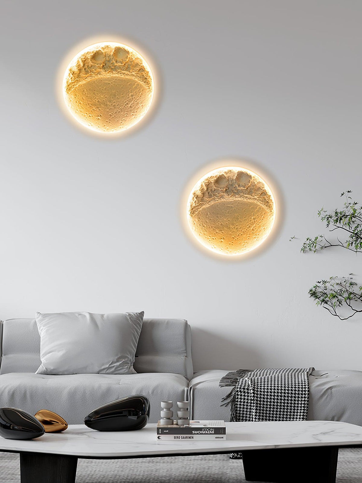 Elaisaine aplique de pared Gypsum Moon