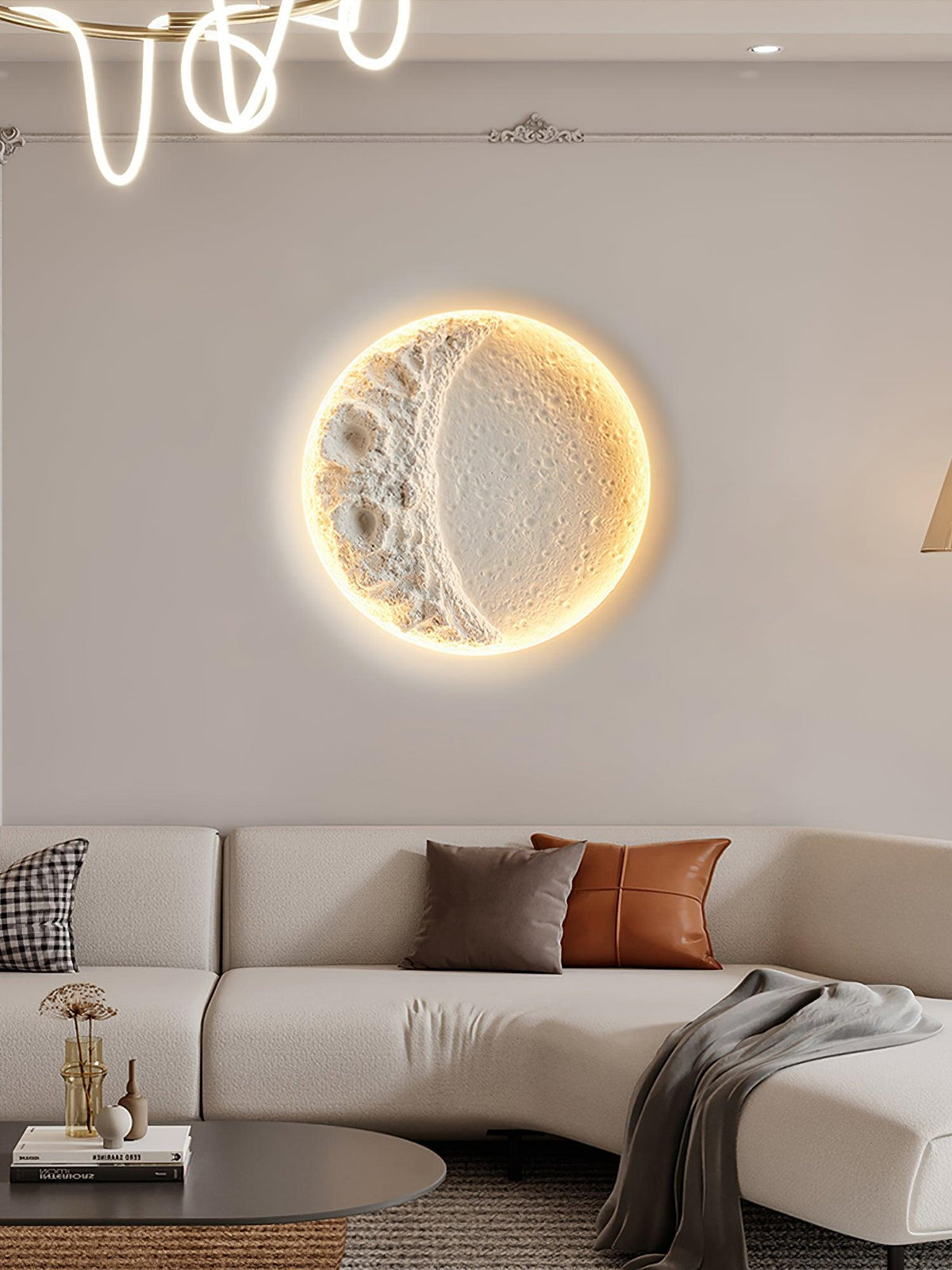 Elaisaine aplique de pared Gypsum Moon