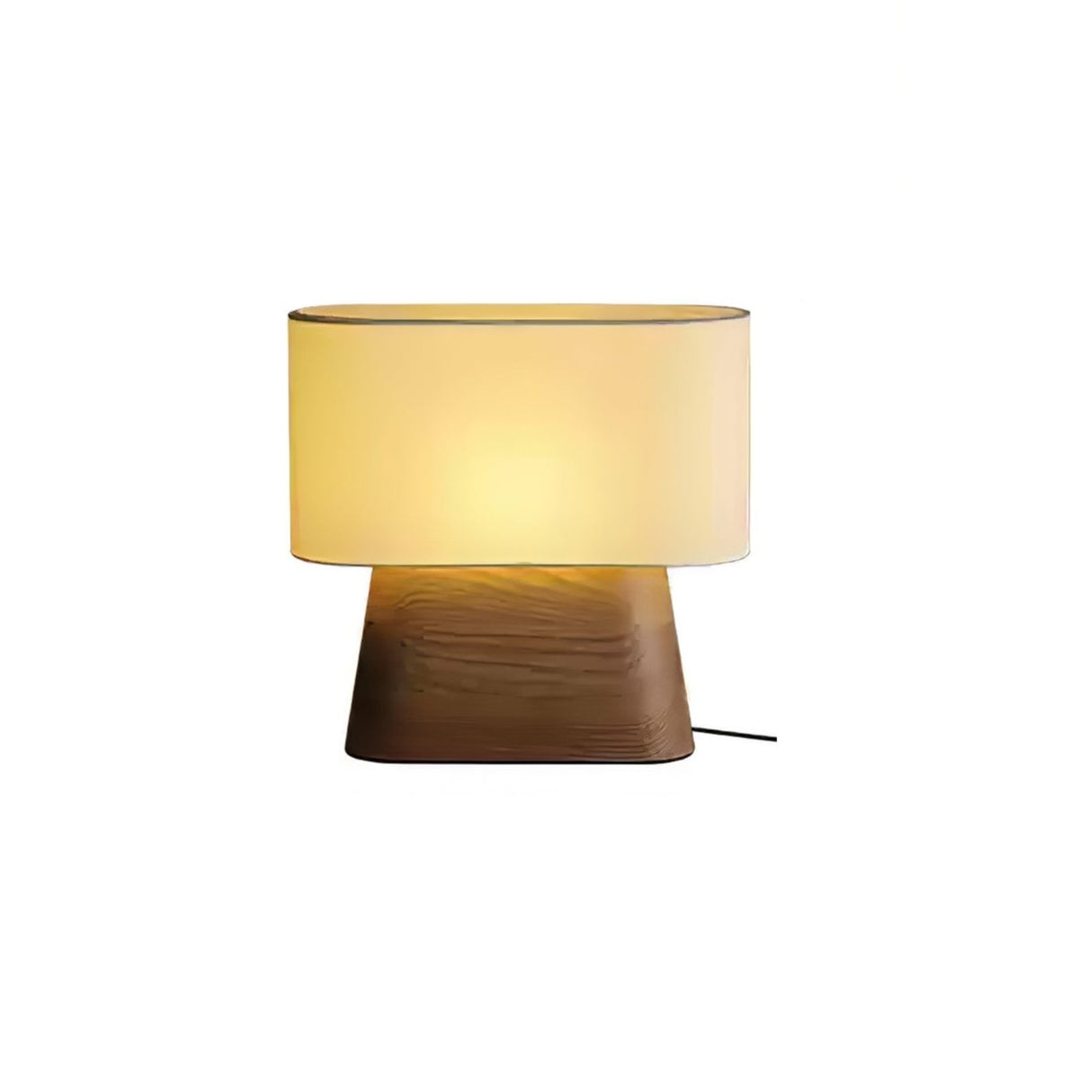 Grashen lámpara de mesa de madera y tejido