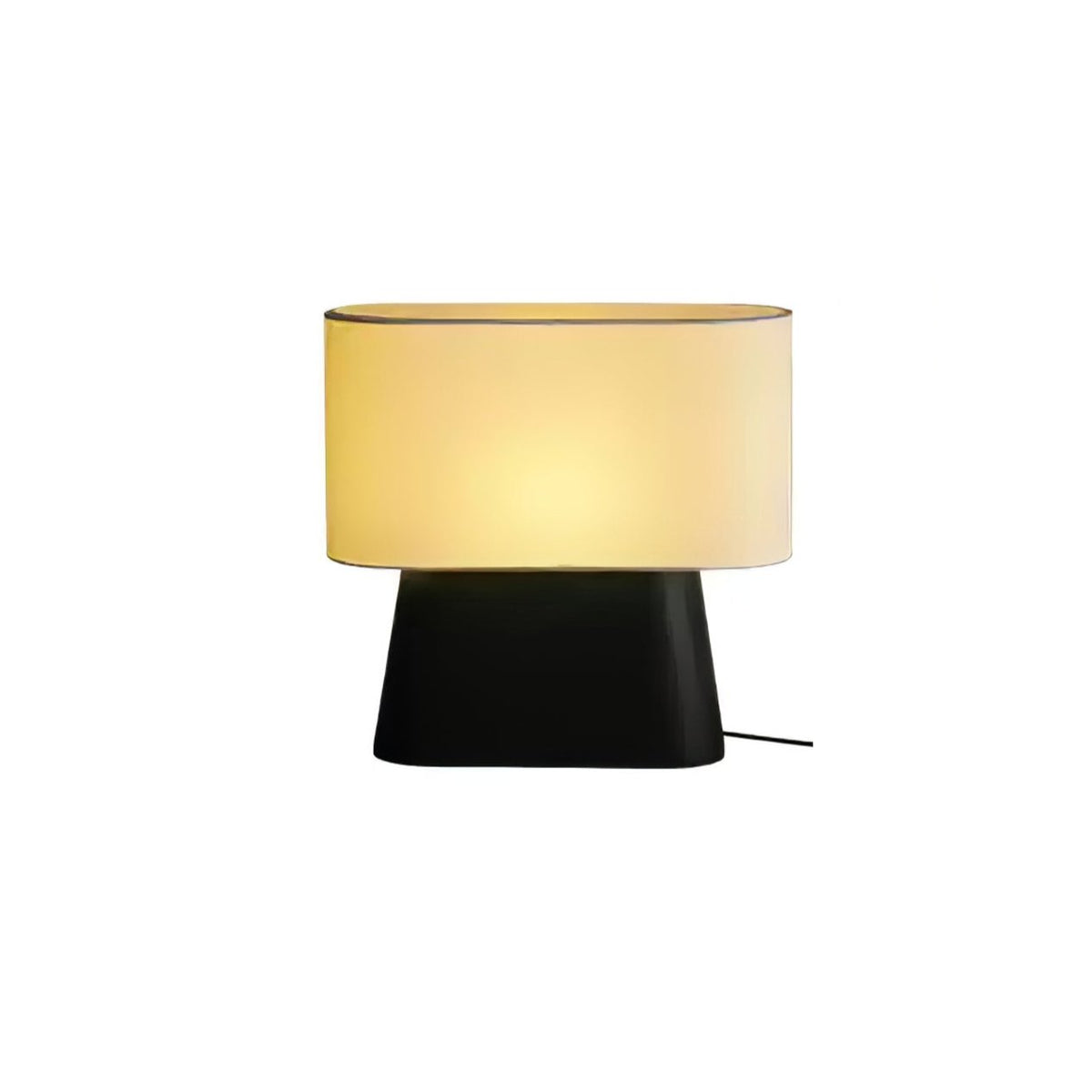 Grashen lámpara de mesa de madera y tejido
