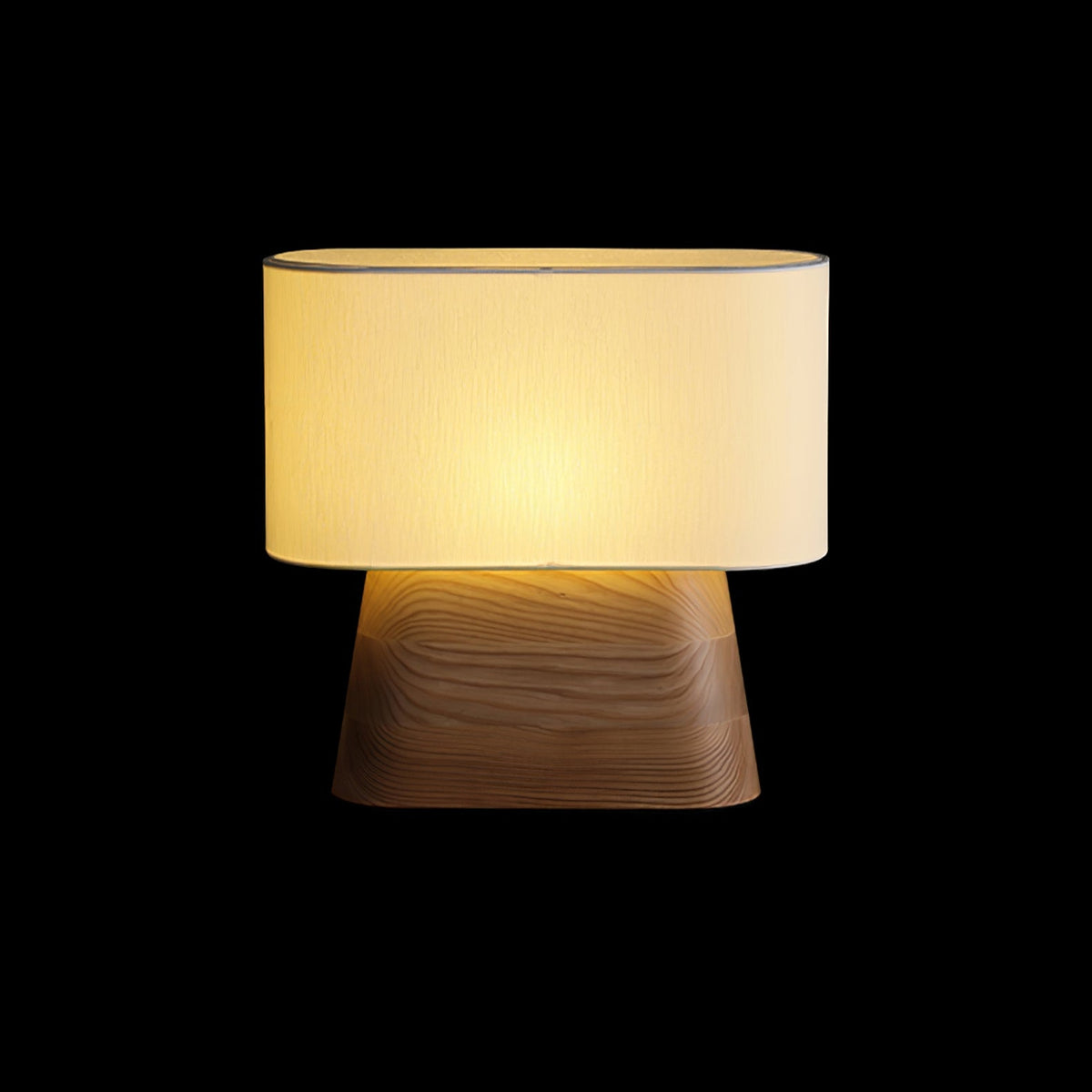 Grashen lámpara de mesa de madera y tejido