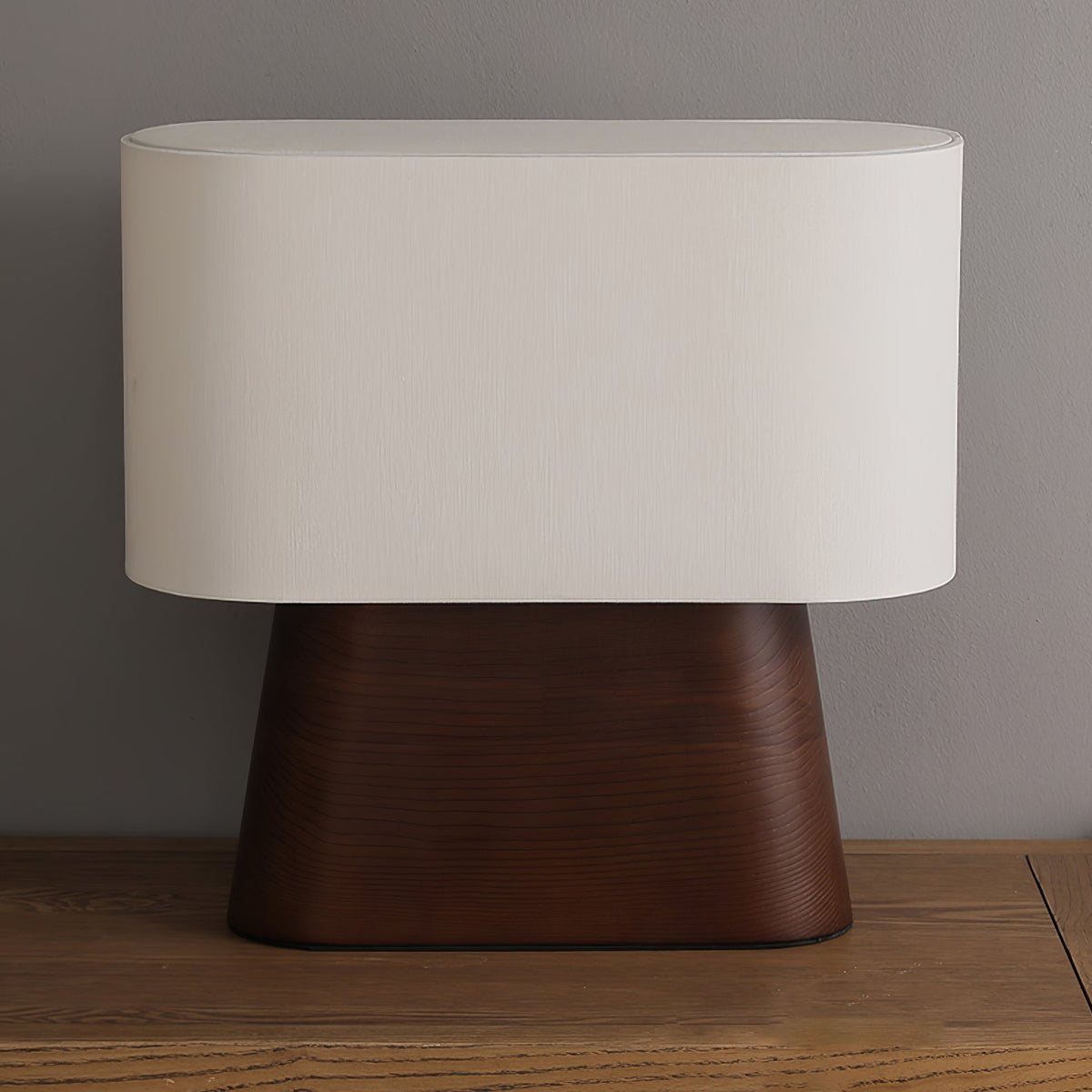 Grashen lámpara de mesa de madera y tejido