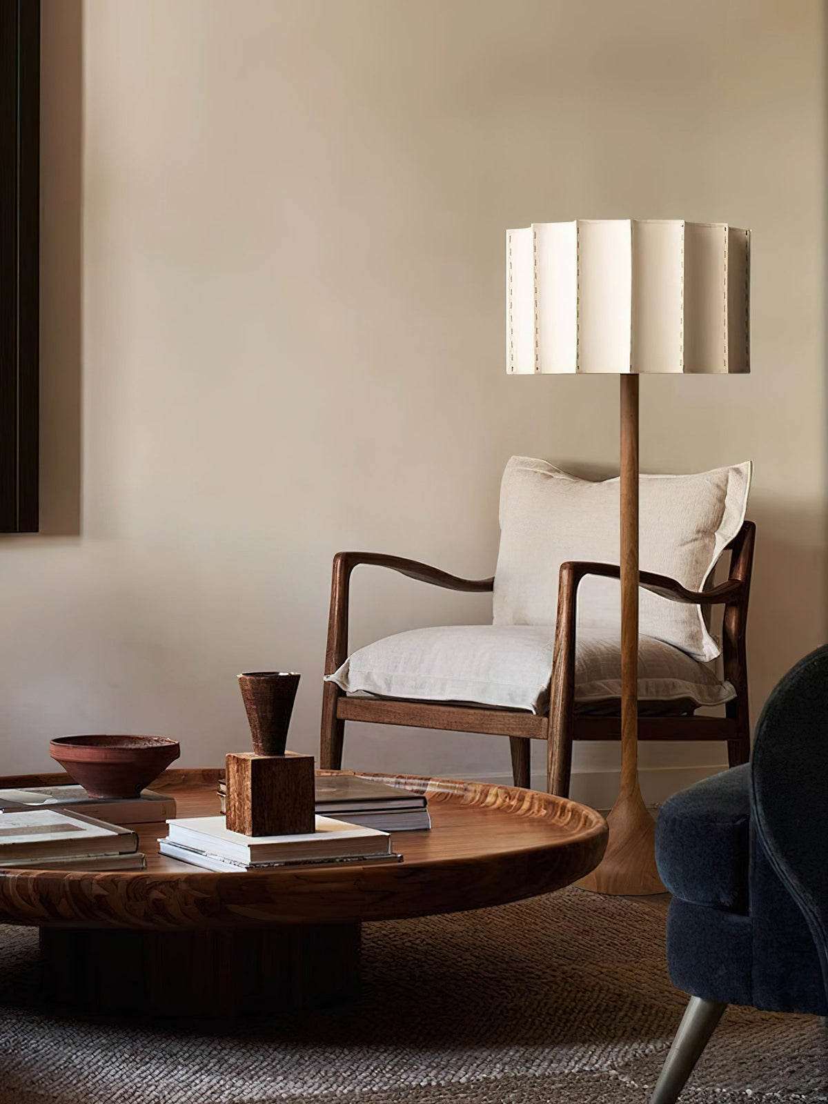 Bexi lámpara de pie minimalista de madera