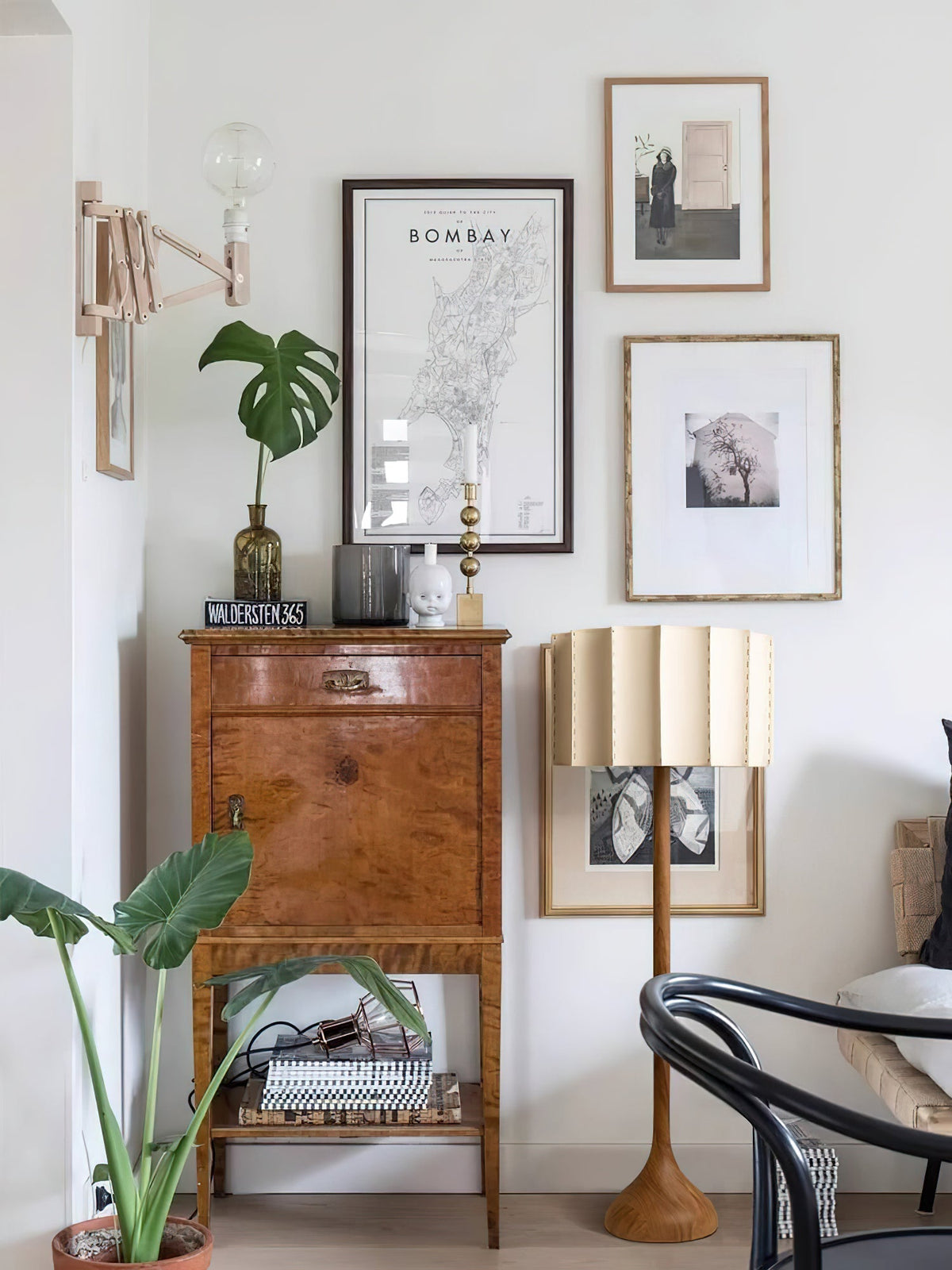 Bexi lámpara de pie minimalista de madera