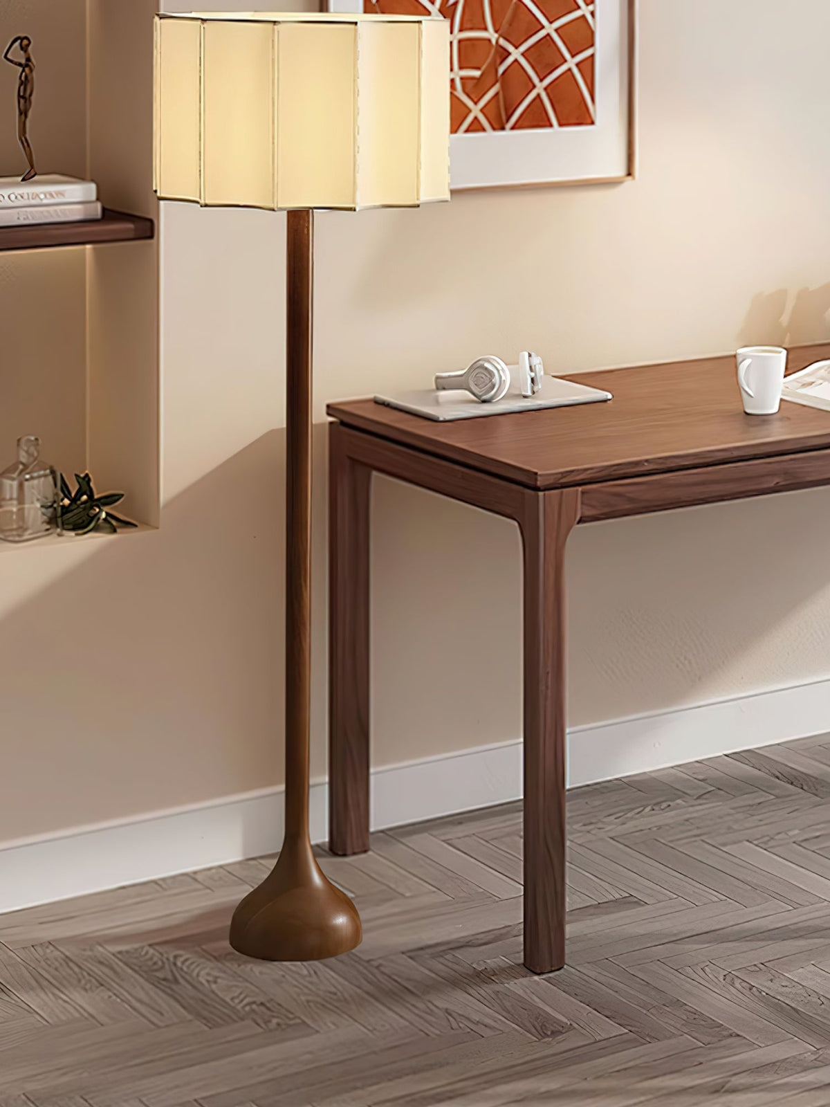 Bexi lámpara de pie minimalista de madera