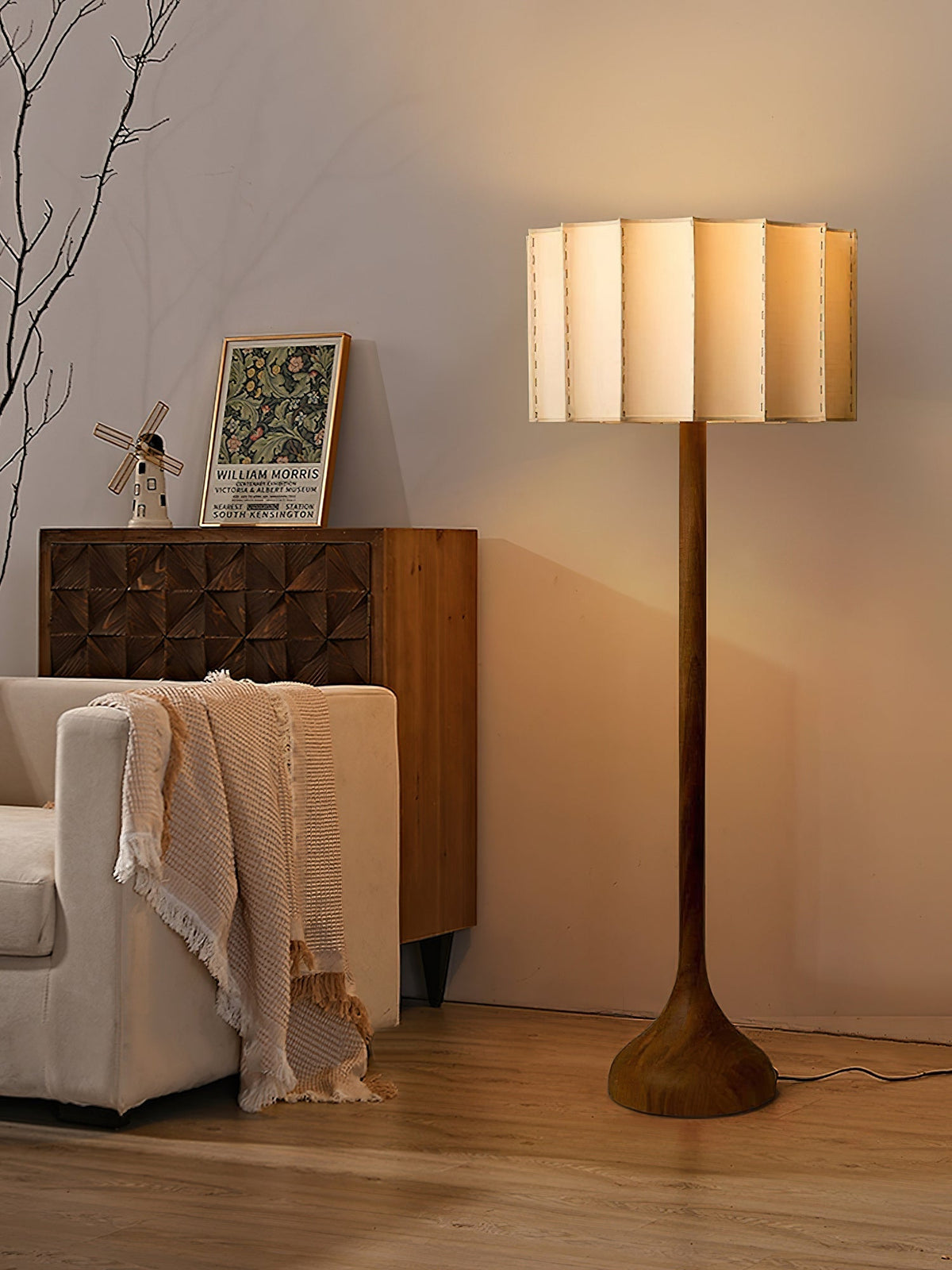Bexi lámpara de pie minimalista de madera