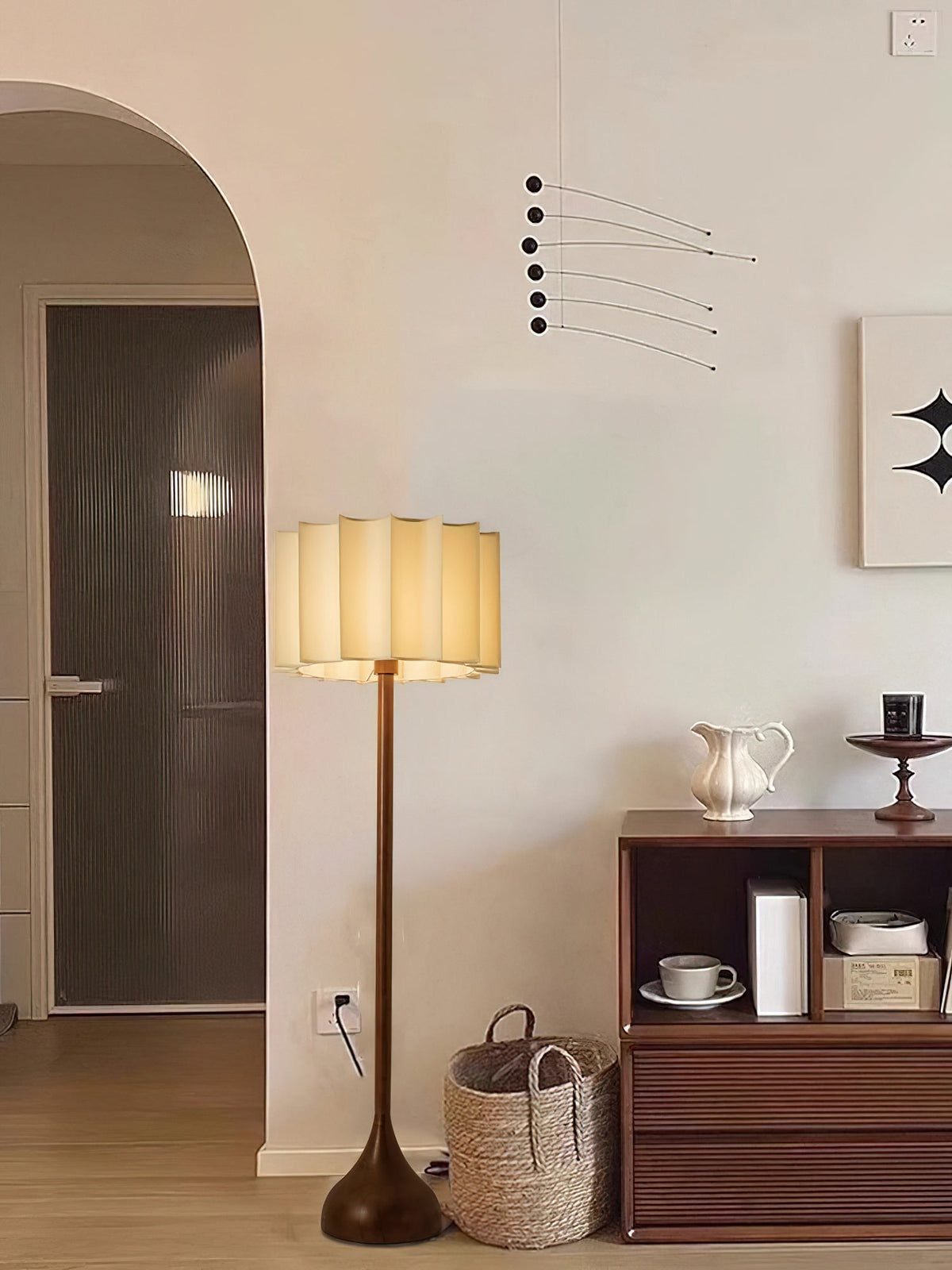 Bexi lámpara de pie minimalista de madera