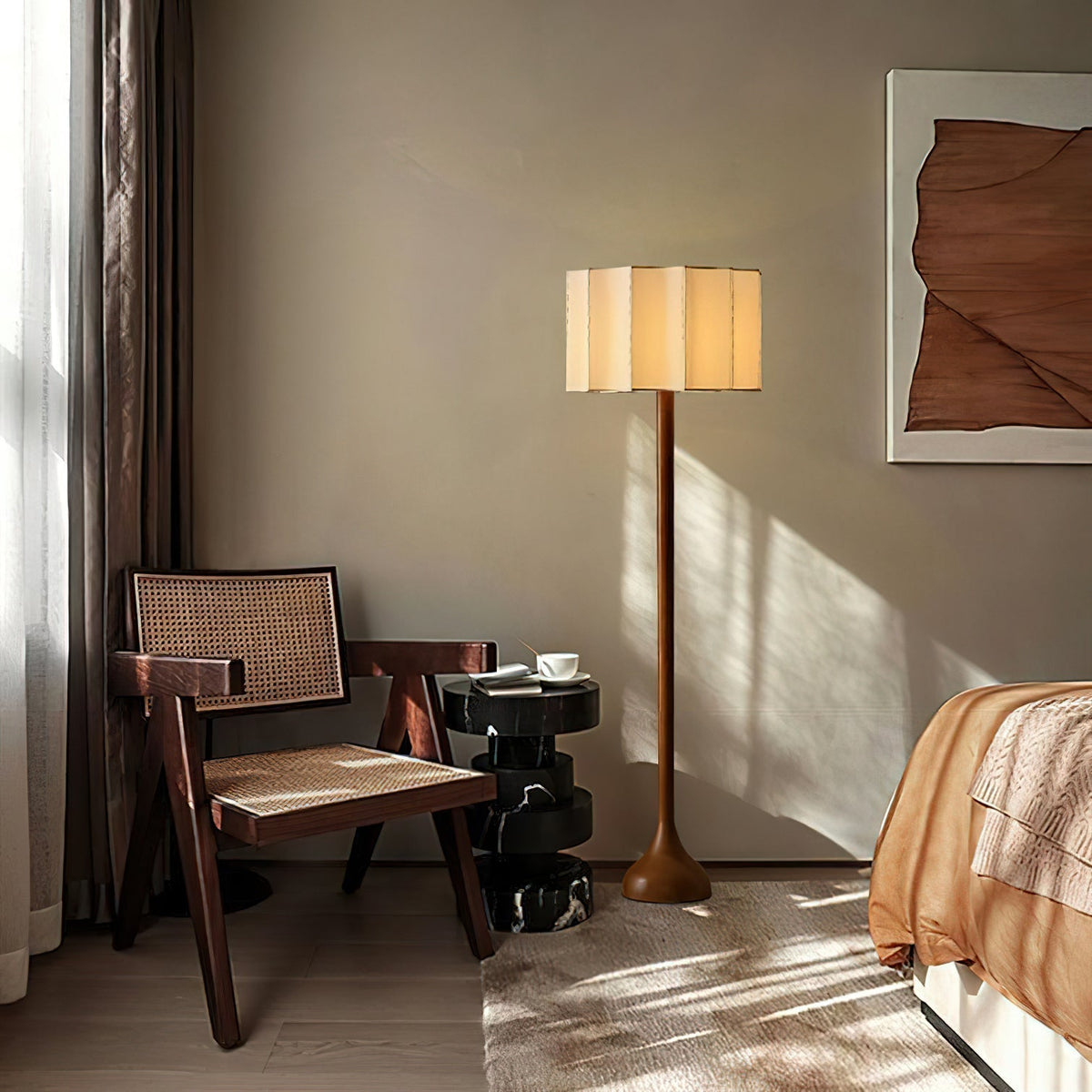 Bexi lámpara de pie minimalista de madera