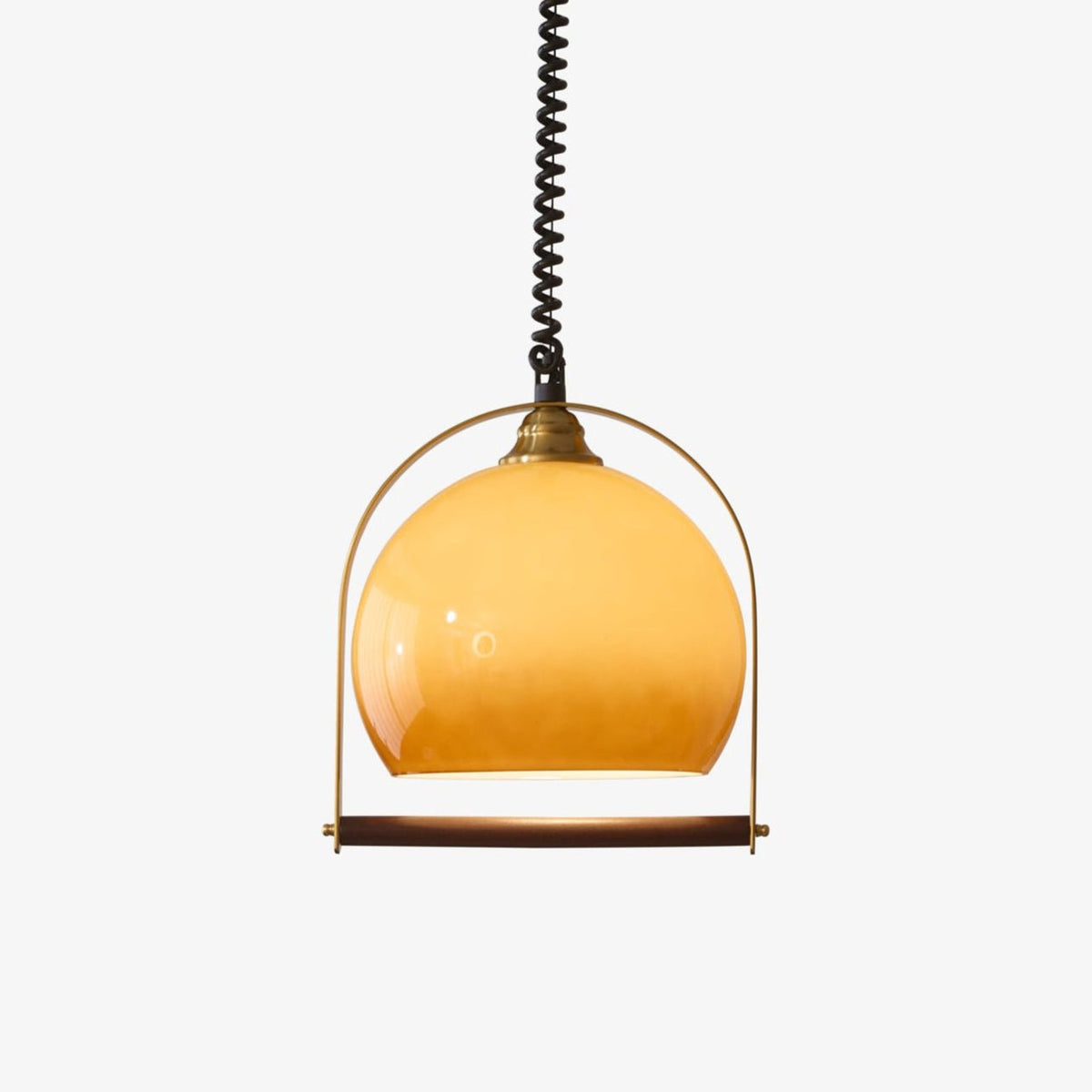 Halcyon lámpara colgante moderna minimalista de madera con arco