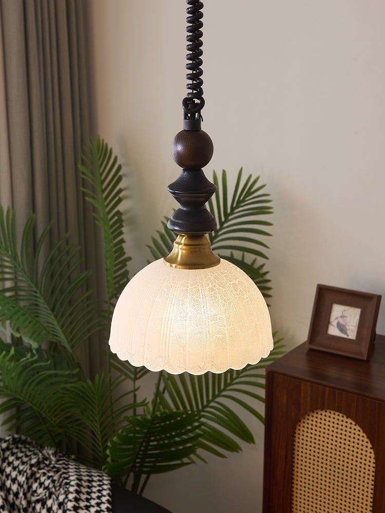 Halcyon lámpara colgante moderna minimalista de madera con arco