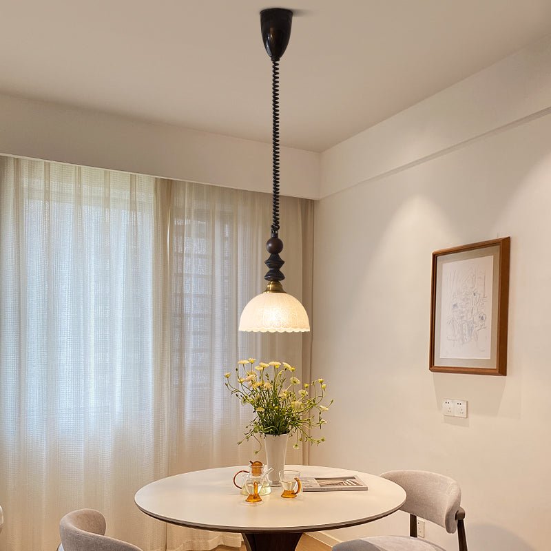 Halcyon lámpara colgante moderna minimalista de madera con arco