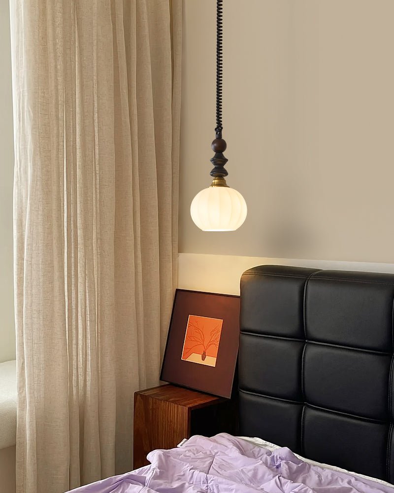 Halcyon lámpara colgante moderna minimalista de madera con arco