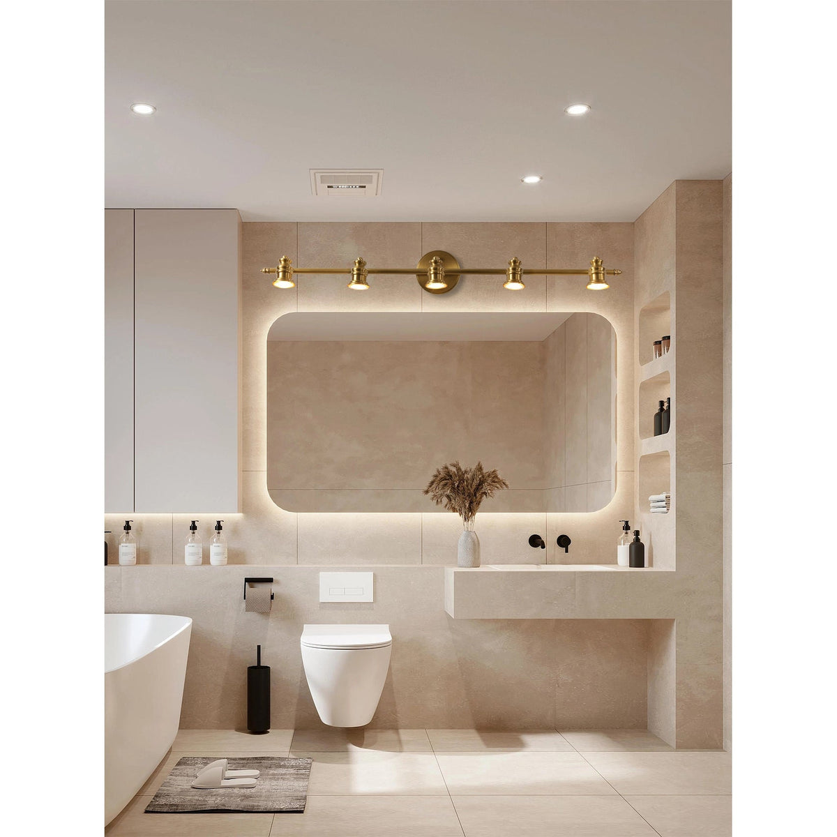 Corten aplique de pared en latón