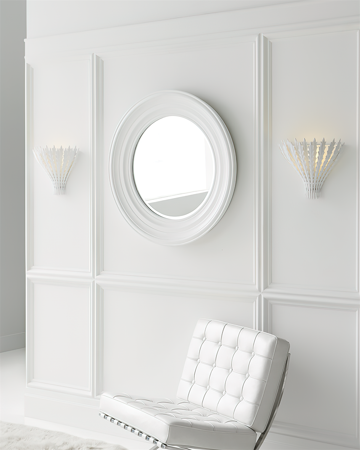 Hampton aplique de pared con motivo de hoja artesanal elegante
