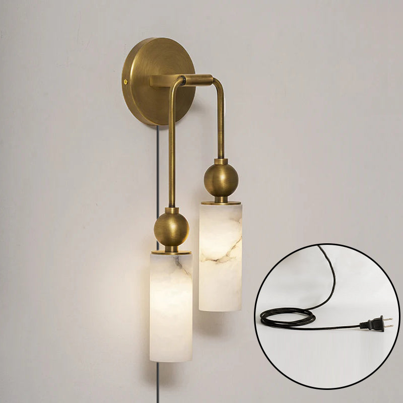 Eiraina aplique de pared en alabastro con enchufe enchufable