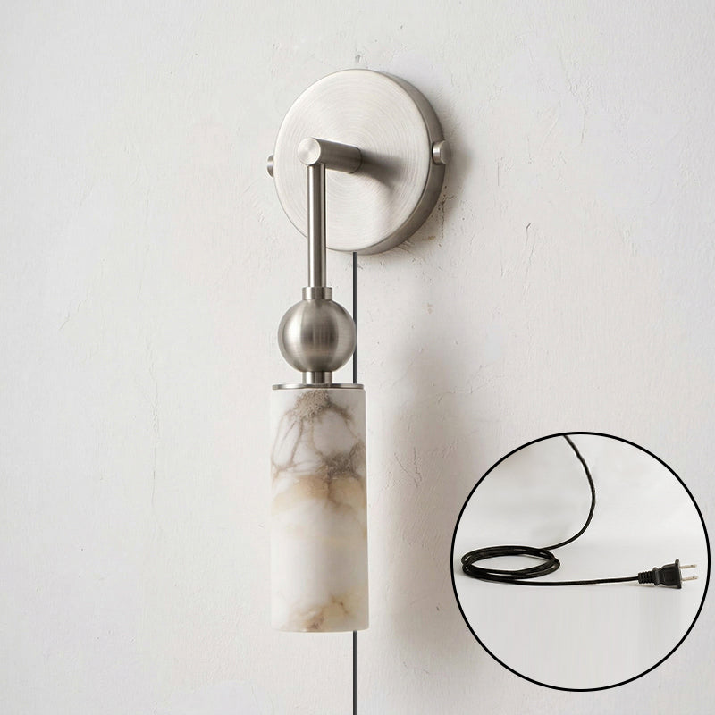 Eiraina aplique de pared en alabastro con enchufe enchufable