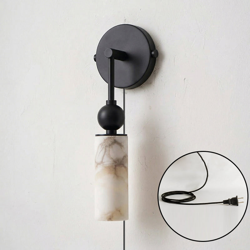 Eiraina aplique de pared en alabastro con enchufe enchufable