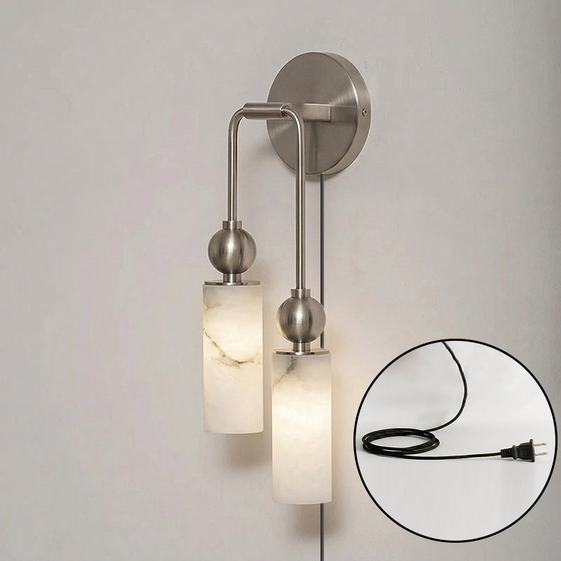 Eiraina aplique de pared en alabastro con enchufe enchufable