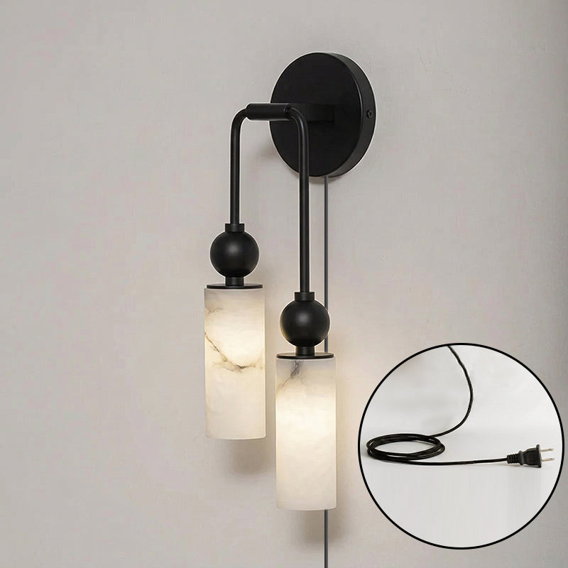 Eiraina aplique de pared en alabastro con enchufe enchufable
