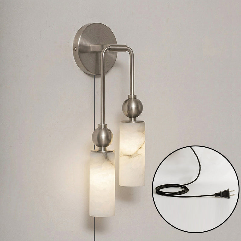Eiraina aplique de pared en alabastro con enchufe enchufable