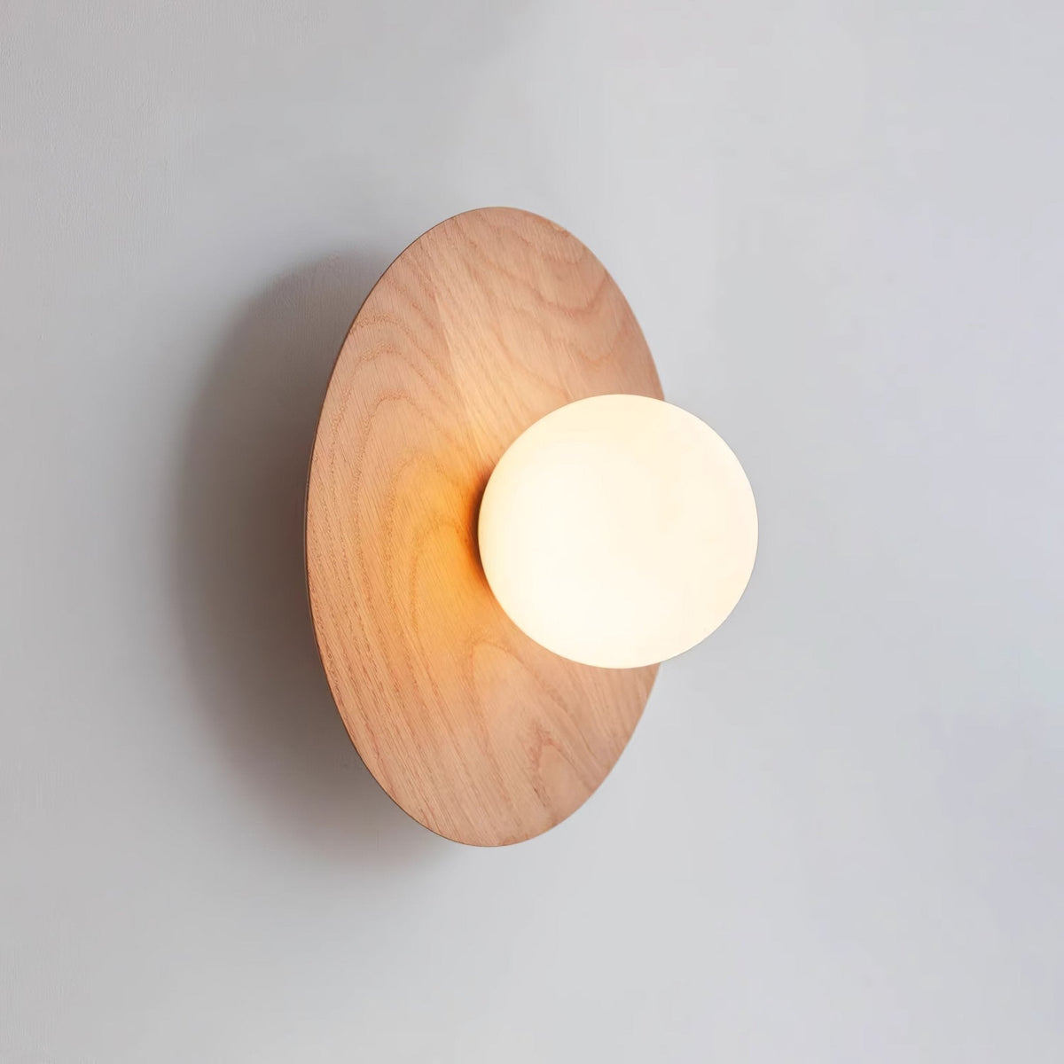 Eloza aplique de pared moderno minimalista de madera y vidrio