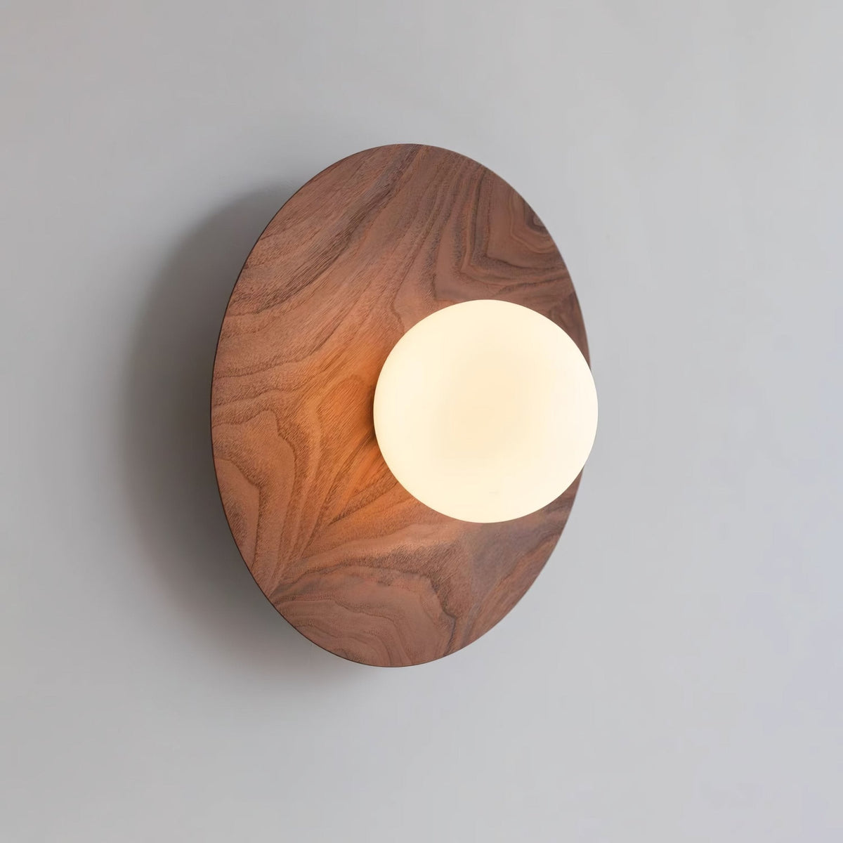 Eloza aplique de pared moderno minimalista de madera y vidrio